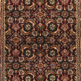 Handmade Herat Oriental Indo Bidjar Navy/ Red Wool Runner (India)