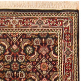 Handmade Herat Oriental Indo Bidjar Navy/ Red Wool Runner (India)