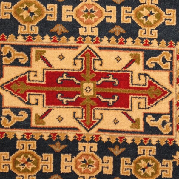 Handmade Herat Oriental Indo Kazak Wool Rug (India) - 3' x 5'