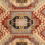 Handmade Herat Oriental Indo Tribal Kazak Wool Rug (India) - 5'7 x 8'