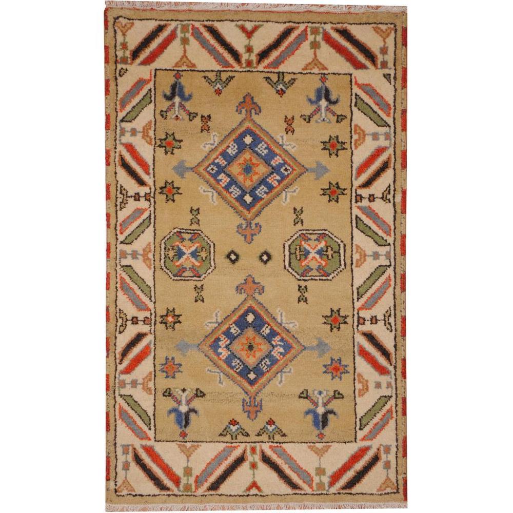 Handmade One-of-a-Kind Kazak Wool Rug (India) - 3' x 5'