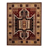 Handmade Herat Oriental Indo Tribal Kazak Wool Rug (India) - 8'1 x 10'