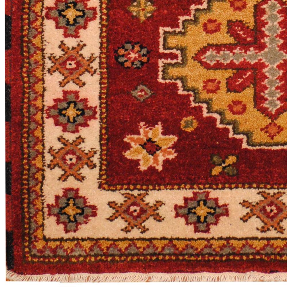Handmade Herat Oriental Indo Tribal Kazak Wool Rug (India) - 3' x 5'