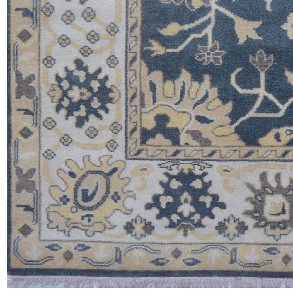 Handmade Herat Oriental Indo Tribal Oushak Wool Rug (India) - 8'1 x 10'