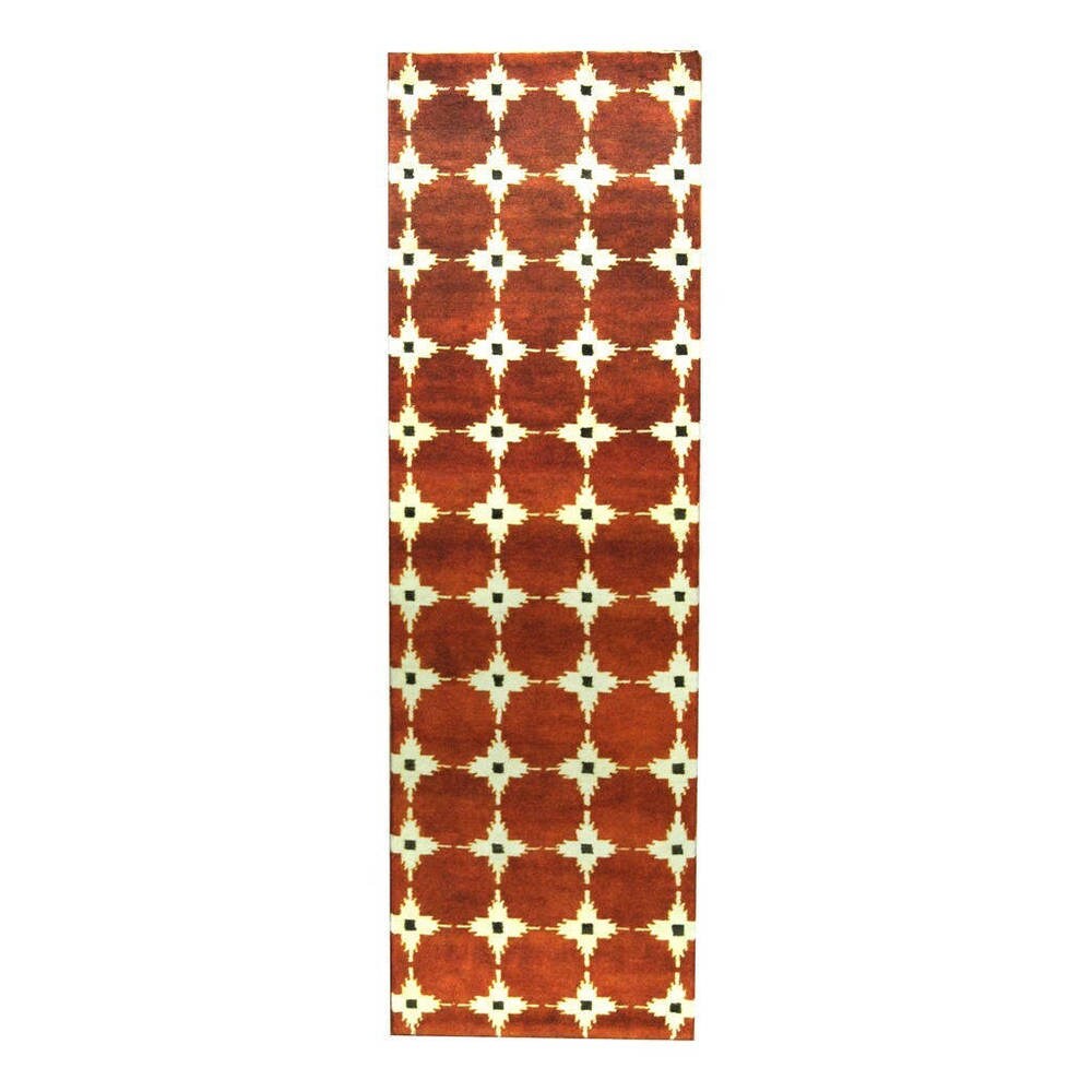 Handmade Herat Oriental Indo Tribal Tibetan Wool Runner (India) - 2'5