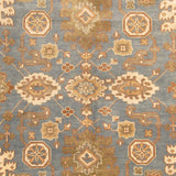 Herat Oriental Indo Hand-knotted Vegetable Dye Oushak Blue/ Ivory Wool Rug (9'1 x 12'1) - 9'1 x 12'1