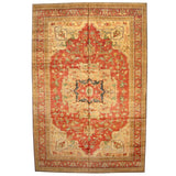 Handmade Herat Oriental Indo Vegetable Dye Serapi Wool Rug (India) - 12' x 18'