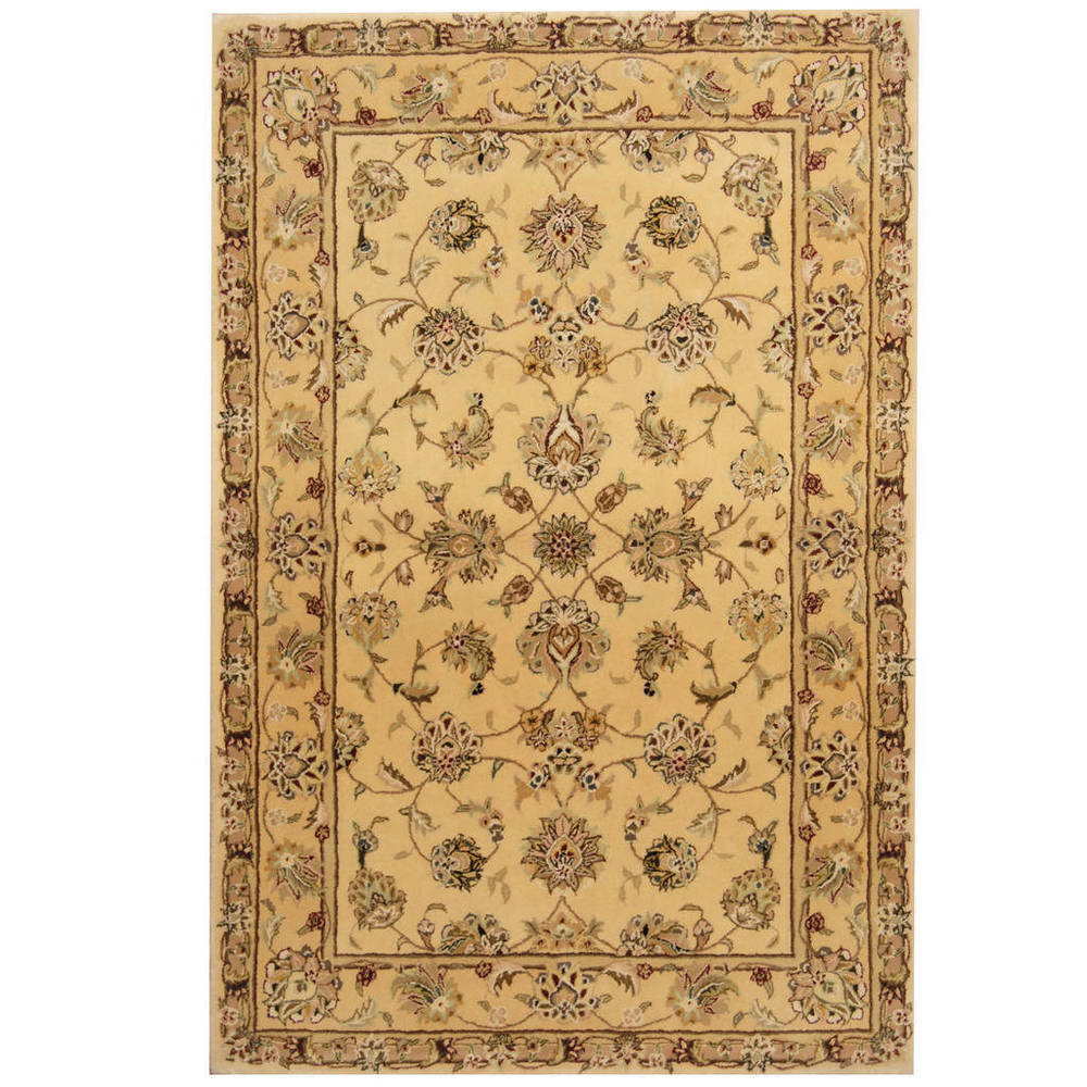 Handmade Herat Oriental Indo Tibetan Wool and Silk Rug (India) - 3'9 x 5'9