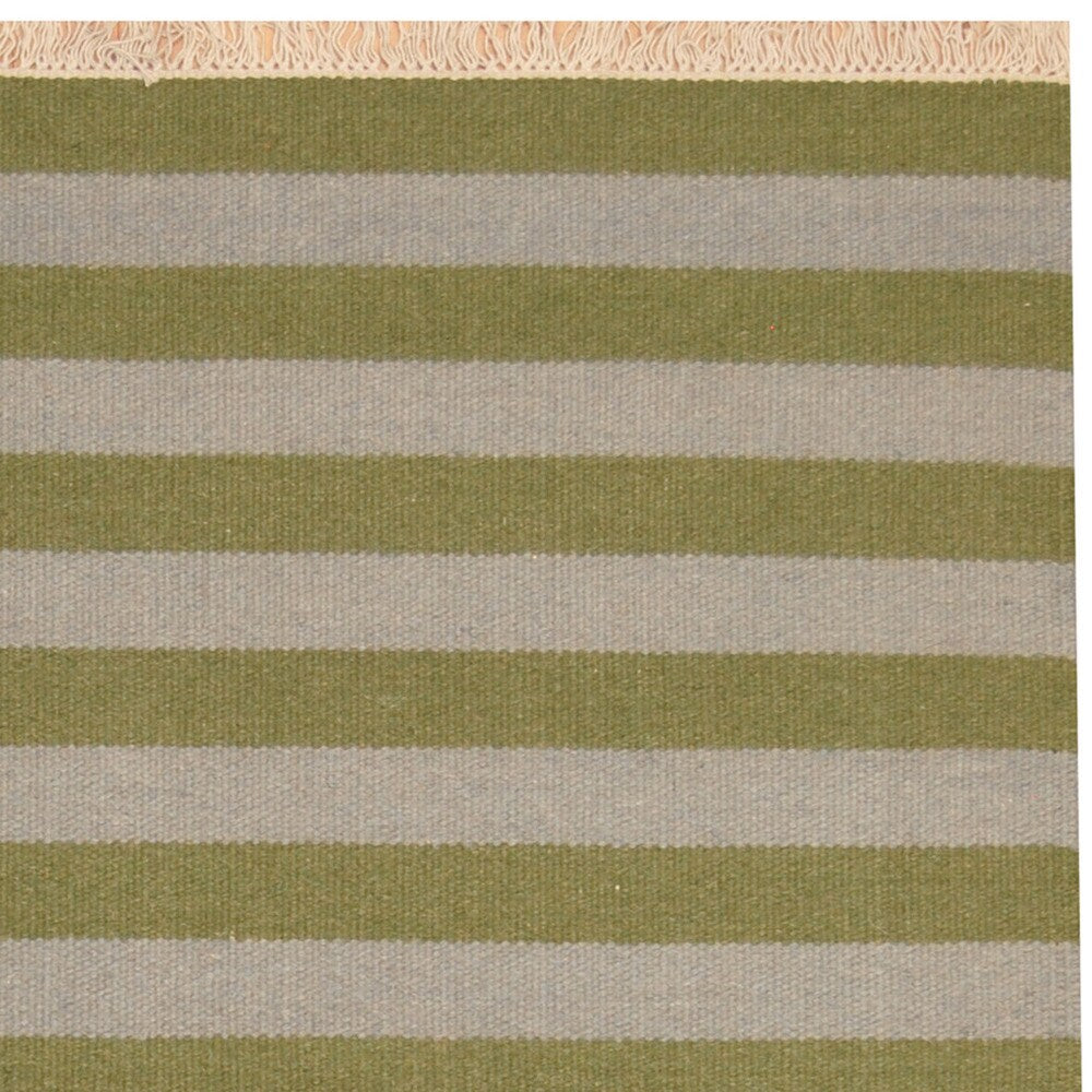 HERAT ORIENTAL 4'5" x 6'6" Handmade Striped Wool Kilim - 4'5 x 6'6