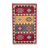 Handmade Vegetable Dye Wool Kilim Rug (India) - 3' x 5'