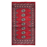 HERAT ORIENTAL Pakistani Hand-knotted Bokhara Red/ Ivory Wool Rug (2'4 x 4'3) - 2'4 x 4'3