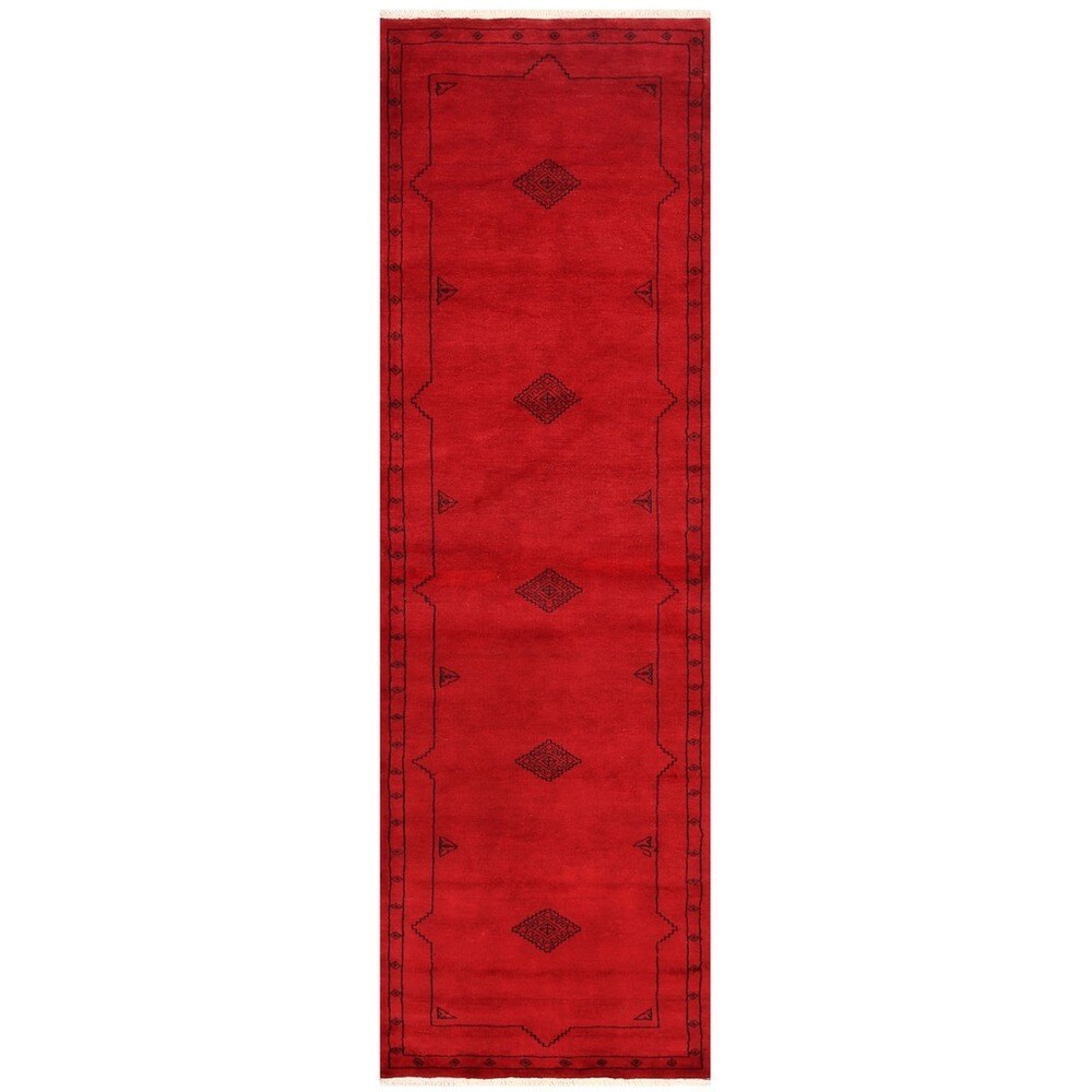 HERAT ORIENTAL Handmade One-of-a-Kind Bokhara Wool Runner - 2'7 x 8'1
