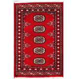 HERAT ORIENTAL Handmade One-of-a-Kind Bokhara Wool Rug - 2' x 3'