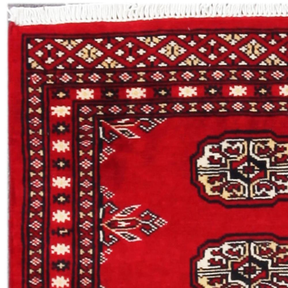 HERAT ORIENTAL Handmade One-of-a-Kind Bokhara Wool Rug - 2' x 3'