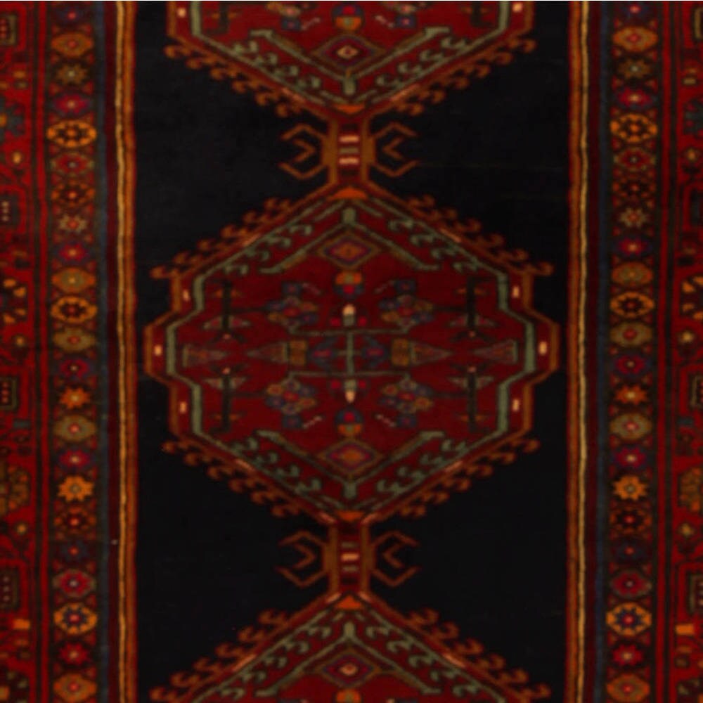HERAT ORIENTAL Handmade One-of-a-Kind Ardabil Wool Runner - 3'10 x 9'6
