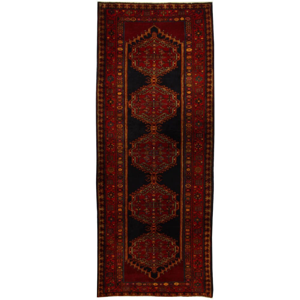 HERAT ORIENTAL Handmade One-of-a-Kind Ardabil Wool Runner - 3'10 x 9'6