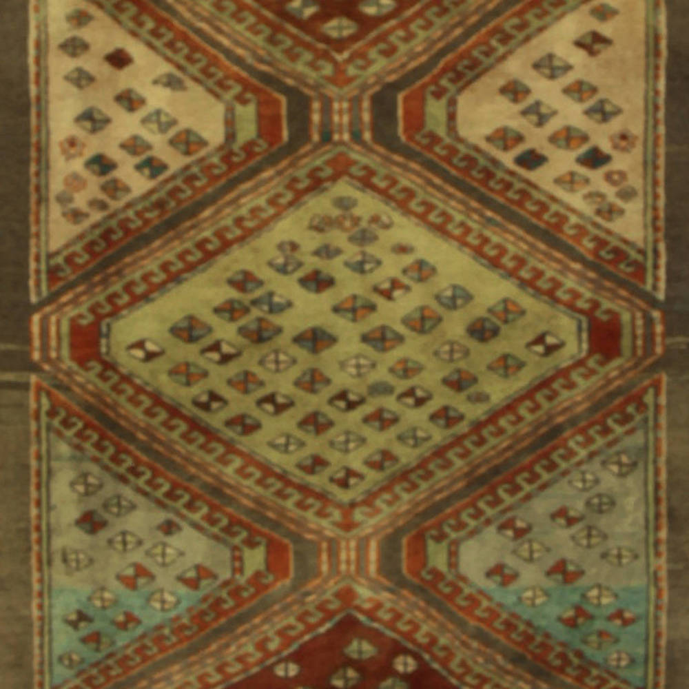 Handmade Herat Oriental Persian Ardabil Wool Runner (Iran)