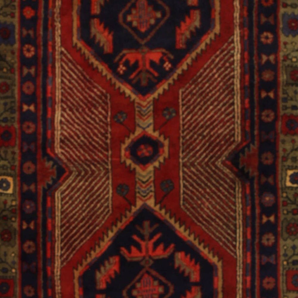 HERAT ORIENTAL Handmade One-of-a-Kind Hamadan Wool Runner (Iran) - 3'5 x 10'4