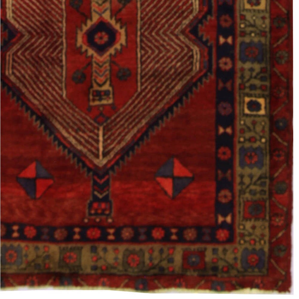 HERAT ORIENTAL Handmade One-of-a-Kind Hamadan Wool Runner (Iran) - 3'5 x 10'4