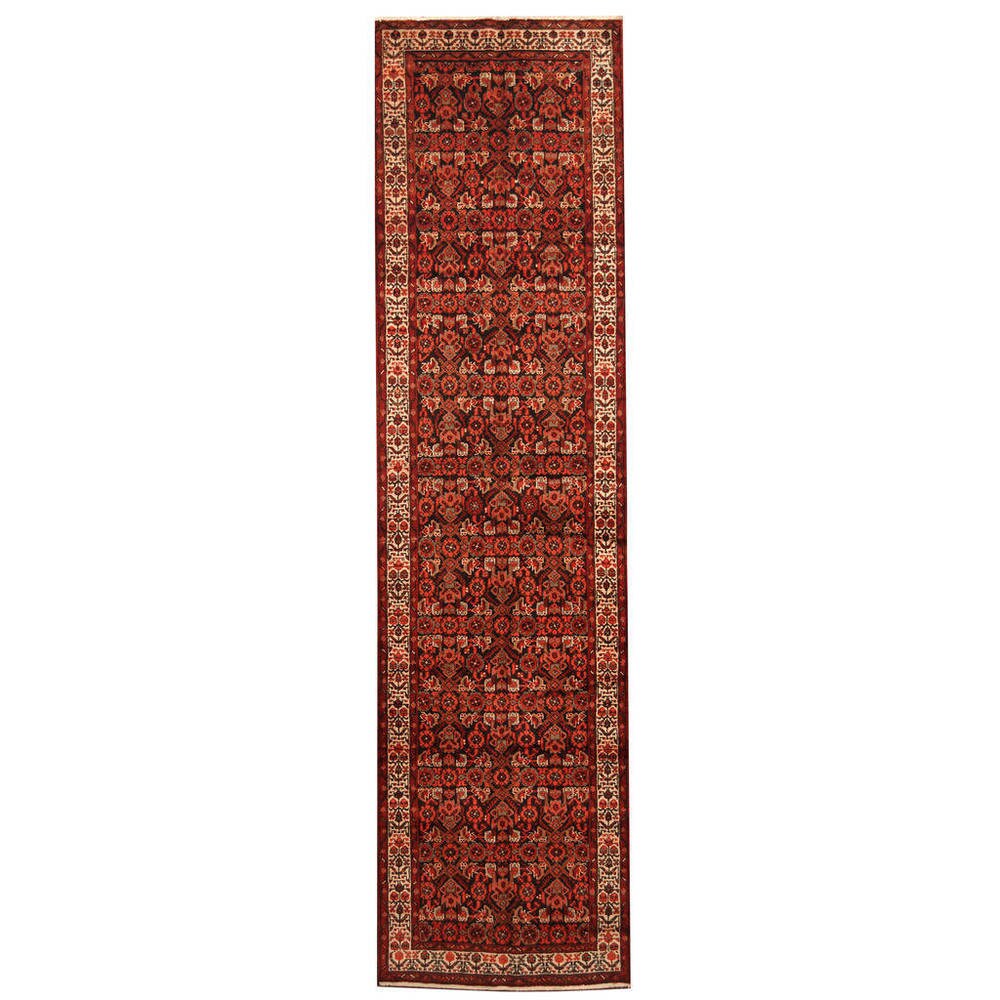 HERAT ORIENTAL Handmade One-of-a-Kind Hamadan Wool Runner (Iran) - 3'6 x 13'1