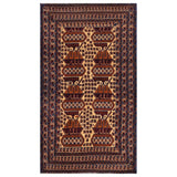 HERAT ORIENTAL Handmade One-of-a-Kind Wool War Rug - 3'10 x 6'7