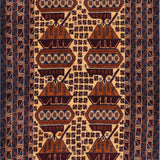 HERAT ORIENTAL Handmade One-of-a-Kind Wool War Rug - 3'10 x 6'7
