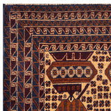 HERAT ORIENTAL Handmade One-of-a-Kind Wool War Rug - 3'10 x 6'7