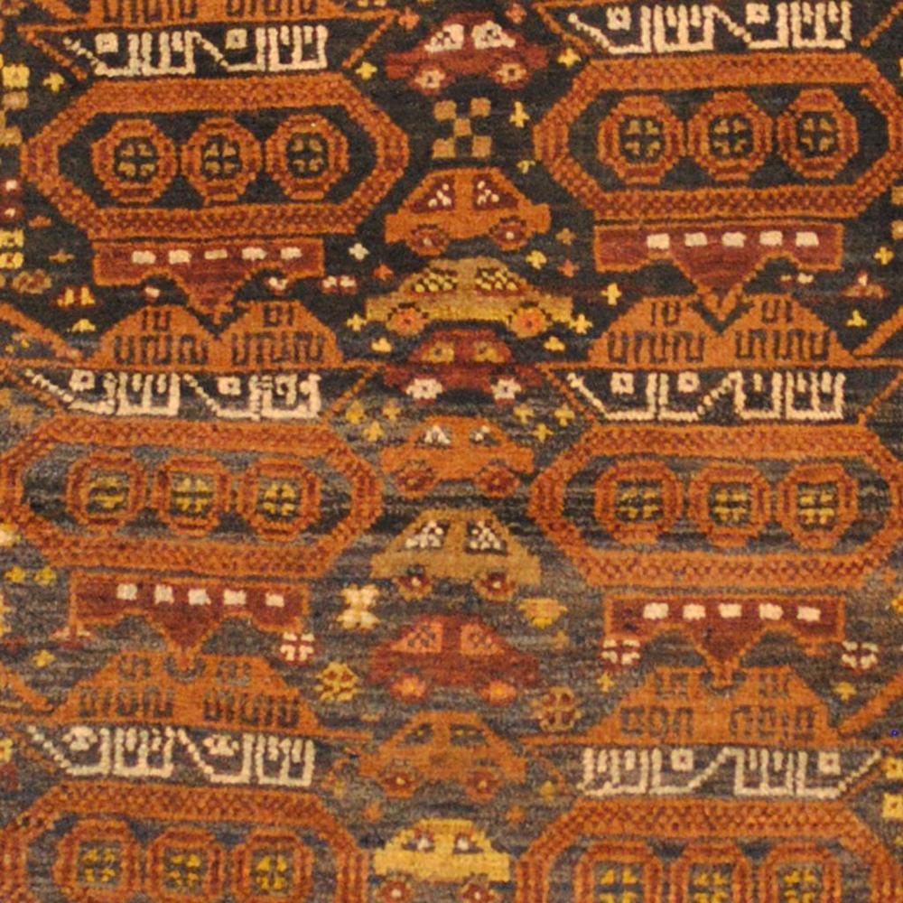 Handmade One-of-a-Kind Wool War Rug (Afghanistan) - 2'9 x 4'5