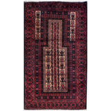HERAT ORIENTAL Afghan Hand-knotted 1950s Semi-antique Tribal Balouchi Wool Rug (2'8 x 4'7) - 2'8 x 4'7