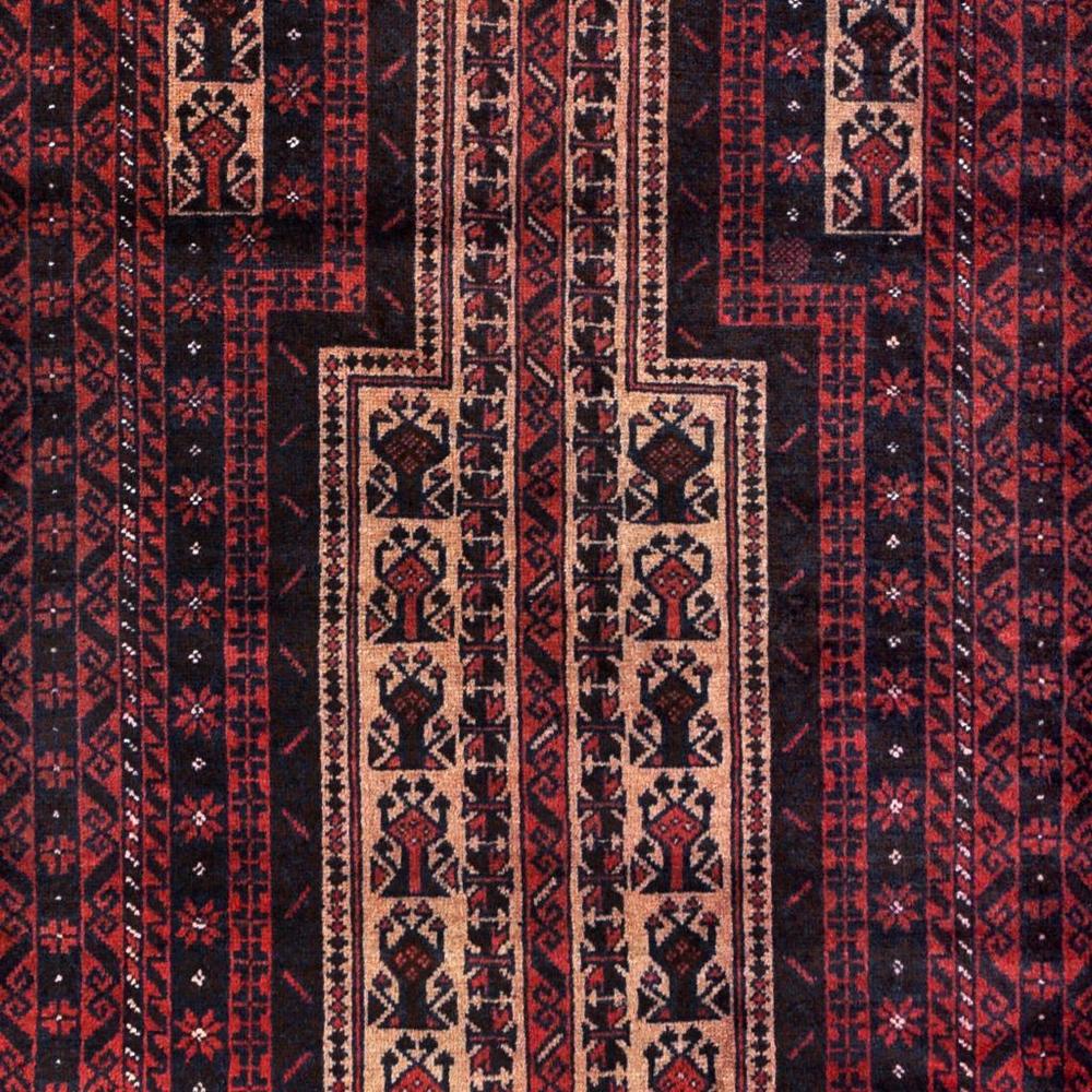 HERAT ORIENTAL Afghan Hand-knotted 1950s Semi-antique Tribal Balouchi Wool Rug (2'8 x 4'7) - 2'8 x 4'7