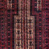 HERAT ORIENTAL Afghan Hand-knotted 1950s Semi-antique Tribal Balouchi Wool Rug (2'8 x 4'7) - 2'8 x 4'7