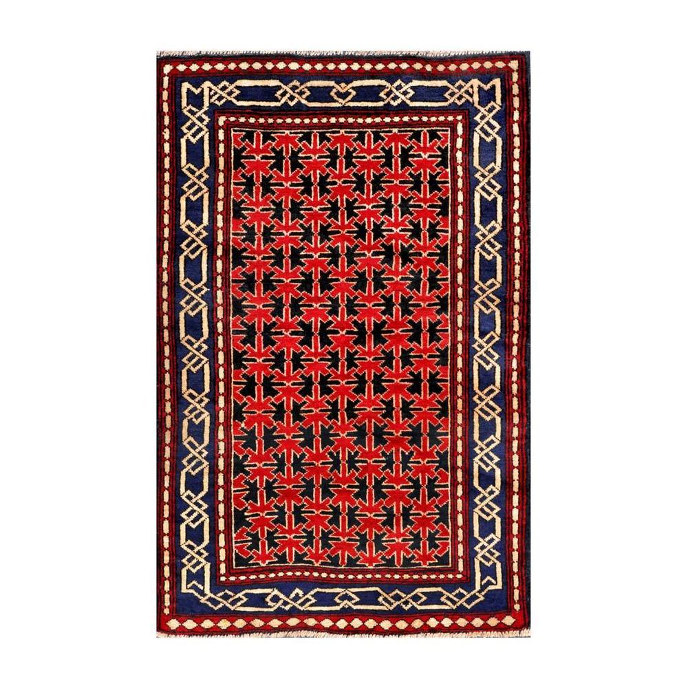 Herat Oriental Afghan Hand-knotted 1950s Semi-antique Tribal Balouchi