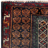 Handmade Herat Oriental Semi-antique Afghan Tribal Balouchi Wool Area Rug (Afghanistan) - 2'7 x 3'10