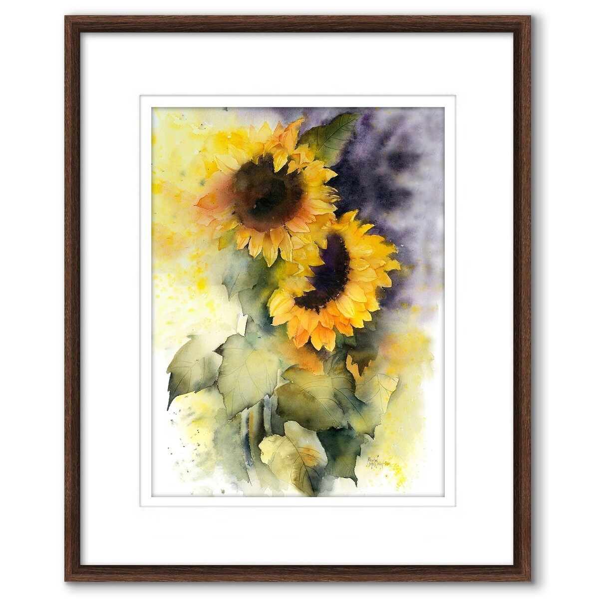 Here Comes The Sun 18"x22" White Framed Print Under Glass