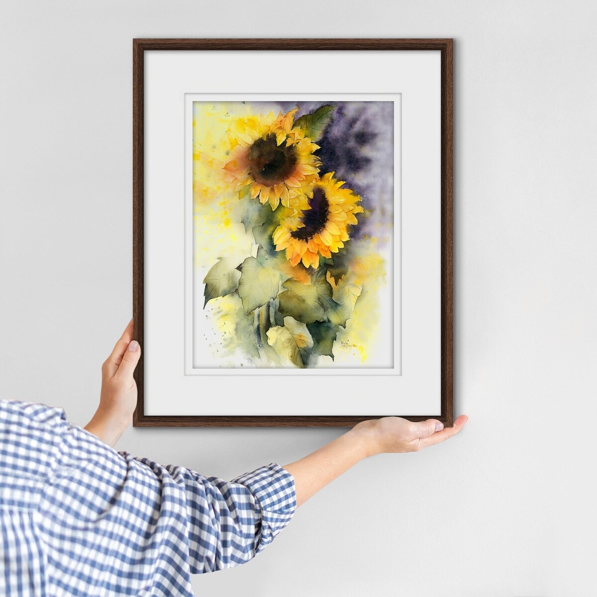 Here Comes The Sun 18"x22" White Framed Print Under Glass