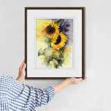 Here Comes The Sun 18"x22" White Framed Print Under Glass