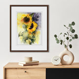Here Comes The Sun 18"x22" White Framed Print Under Glass