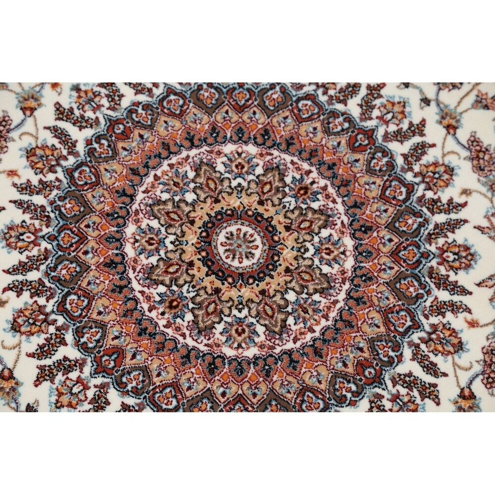 Copper Grove Gilleleje Floral Wool Acrylic Heat-Set Turkish Oriental Rug - 5'0" x 5'0" Round