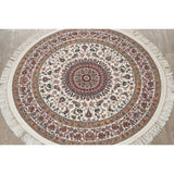 Copper Grove Gilleleje Floral Wool Acrylic Heat-Set Turkish Oriental Rug - 5'0" x 5'0" Round