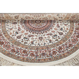 Copper Grove Gilleleje Floral Wool Acrylic Heat-Set Turkish Oriental Rug - 5'0" x 5'0" Round