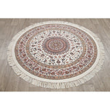 Copper Grove Gilleleje Floral Wool Acrylic Heat-Set Turkish Oriental Rug - 5'0" x 5'0" Round