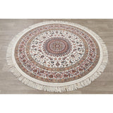 Copper Grove Gilleleje Floral Wool Acrylic Heat-Set Turkish Oriental Rug - 5'0" x 5'0" Round