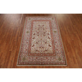 Hereke Vegetable Dye Turkish Rug Silk Carpet - 4'3" x 6'9"