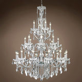 Heritage 24 Light 36" Chrome Chandelier with European/Swarovski Crystals - 49.00