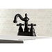 Kingston Brass Heritage Two-Handle 3-Hole Deck Mount 4 in. Centerset Bathroom Faucet