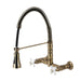 Kingston Brass Heritage Two-Handle Wall-Mount Pull-Down Sprayer Kitchen Faucet