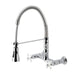 Kingston Brass Heritage Two-Handle Wall-Mount Pull-Down Sprayer Kitchen Faucet