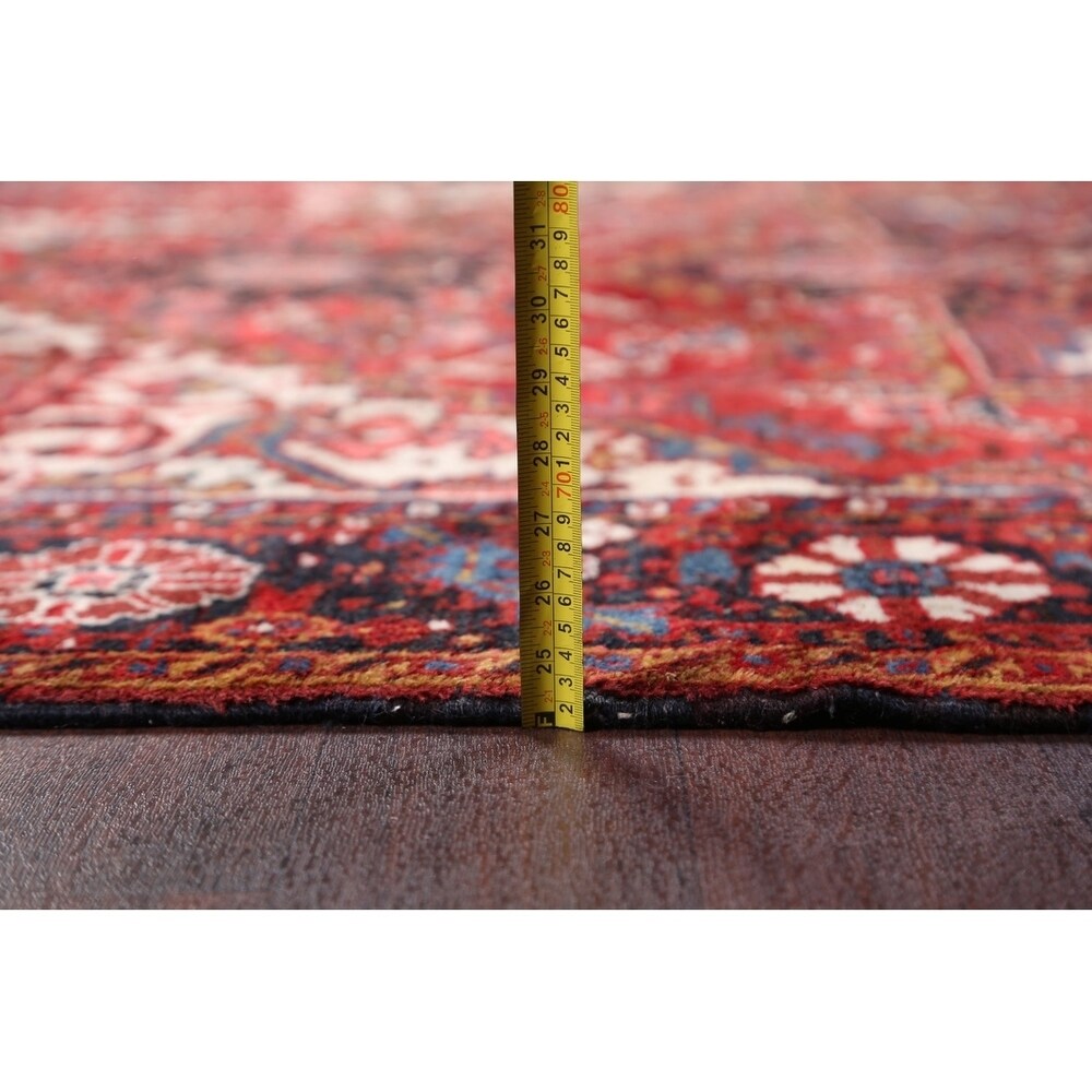 Hand Knotted Woolen Oriental Heriz Classical Persian Area Rug - 11'1" x 8'8"