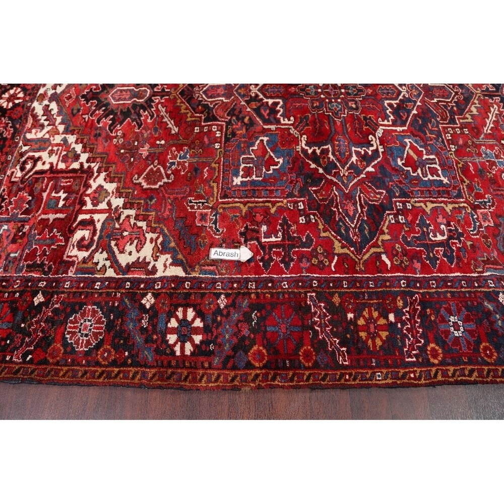 Hand Knotted Woolen Oriental Heriz Classical Persian Area Rug - 11'1" x 8'8"