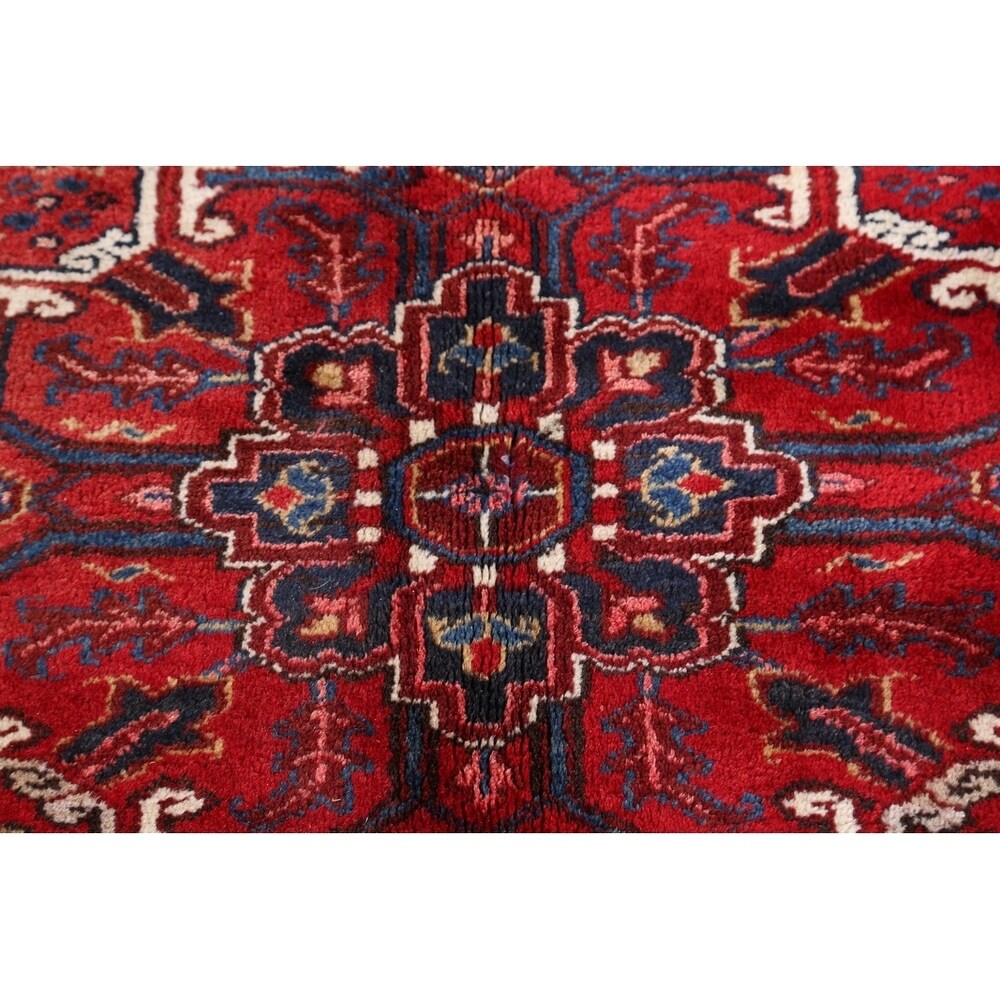 Hand Knotted Woolen Oriental Heriz Classical Persian Area Rug - 11'1" x 8'8"
